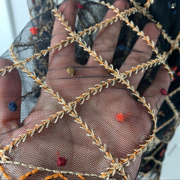 Zara Boho Embroidered Embellished beaded blouse - Picture 8 of 11